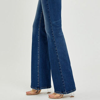 High Rise Dark Bootcut Jeans - Elle J. Boutique - RISEN