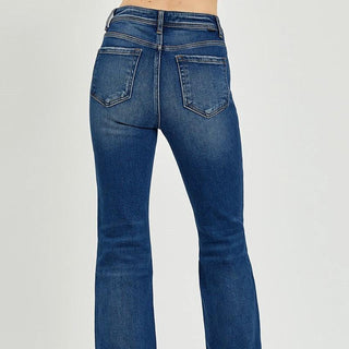 High Rise Dark Bootcut Jeans - Elle J. Boutique - RISEN