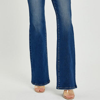 High Rise Dark Bootcut Jeans - Elle J. Boutique - RISEN