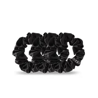 Jet Black - Silk Scrunchie Small - Elle J. Boutique - Teleties