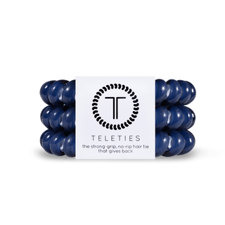 Spiral Hair Coils | Large | Nantucket Navy Hair Ties - Elle J. Boutique - TELETIES